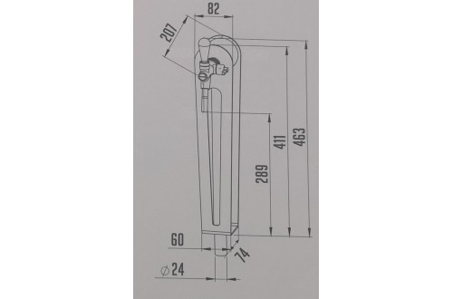 Colonna Naked a 1 Via, in Acciaio Inox, per Spillatore